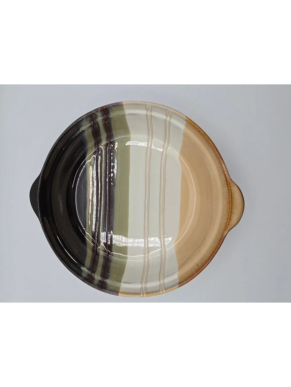 Home Trends Jazz Stoneware Round Baker Dish Reactive Glaze 10.5
